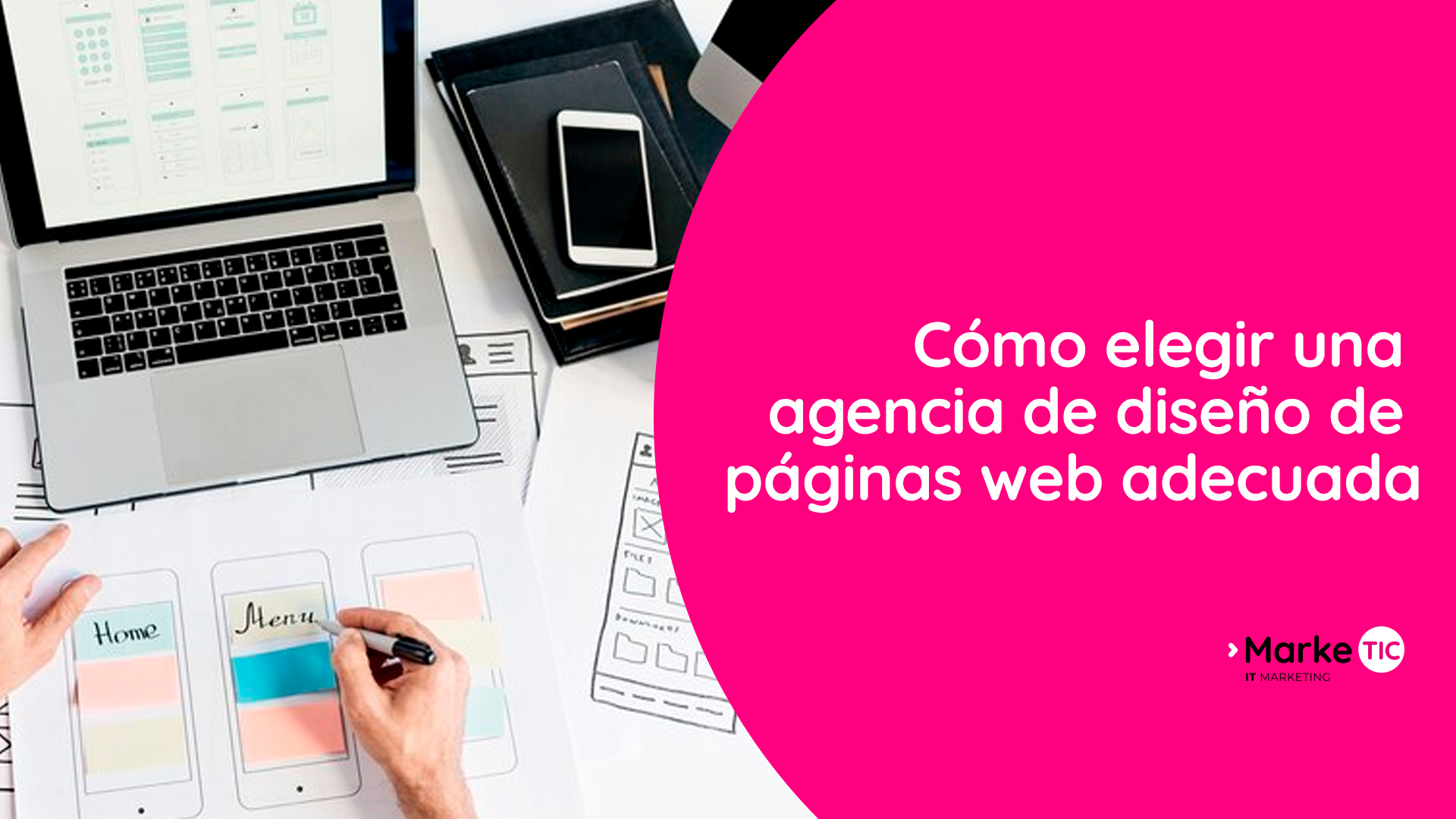 Ilustración representativa de una agencia de diseño de páginas web de Marketic, optimizada para SEO y experiencia del usuario